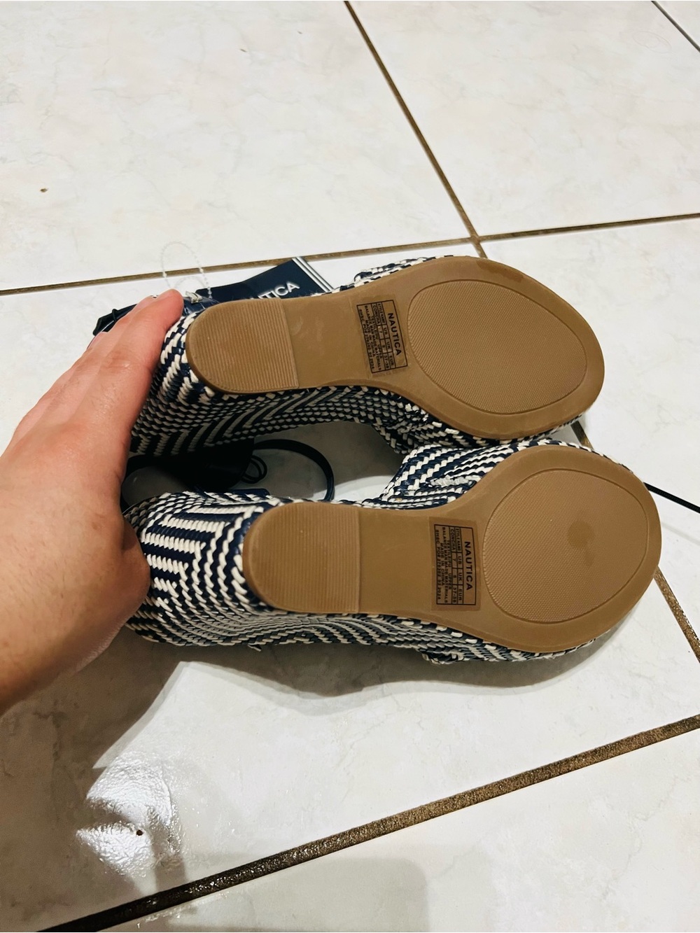 Náutica Woven Wedge Sandals Size 7 Women’s Perfect for Summer Dress ! - Picture 5 of 5